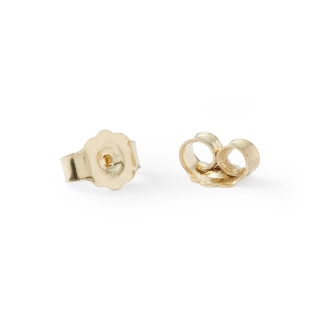 10K Solid Gold 1/10 CT. T.W.  Diamond Heart Studs