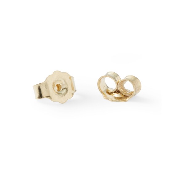10K Solid Gold 1/10 CT. T.W.  Diamond Heart Studs