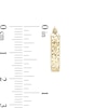 Thumbnail Image 1 of 12.5 x 18mm Diamond-Cut "X" Oval Flat Hoop Earrings in 10K Tube Hollow Gold