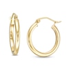Thumbnail Image 1 of 19.2mm Flat Hoop Earrings in 10K Tube Hollow Gold