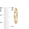 Thumbnail Image 2 of 19.2mm Flat Hoop Earrings in 10K Tube Hollow Gold