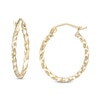 Thumbnail Image 1 of 20mm Twist Hoop Earrings in 10K Tube Hollow Gold
