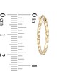 Thumbnail Image 2 of 20mm Twist Hoop Earrings in 10K Tube Hollow Gold