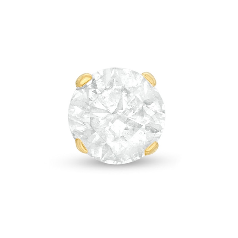 Single 1/6 CT. Diamond Solitaire Stud Earring in 10K Gold