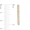 Cubic Zirconia 25mm Inside-Out Hoop Earrings in 10K Gold