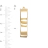 Thumbnail Image 1 of Made in Italy 25mm Square Hoop Earrings in 10K Gold Tube