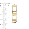 Thumbnail Image 2 of Made in Italy 25mm Square Hoop Earrings in 10K Gold Tube
