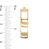 Thumbnail Image 1 of Made in Italy 25mm Square Hoop Earrings in 10K Gold Tube