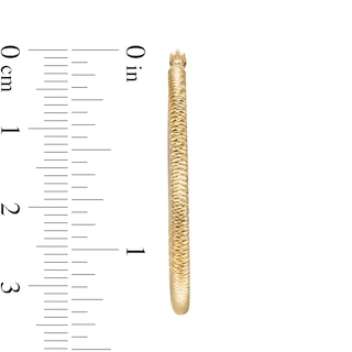 Made in Italy 30mm Diamond-Cut Tube Hoop Earrings in 10K Gold