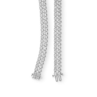 Sterling Silver 1-1/4 CT. T.W. Diamond Double Row Tennis Necklace - 22"