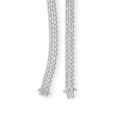 Sterling Silver 1-1/4 CT. T.W. Diamond Double Row Tennis Necklace - 22"
