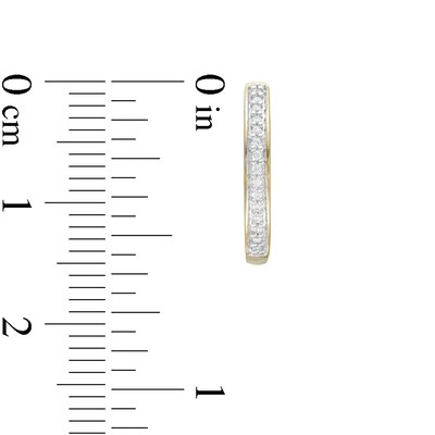 1/10 CT. T.W. Diamond Huggie Hoop Earrings in 10K Gold