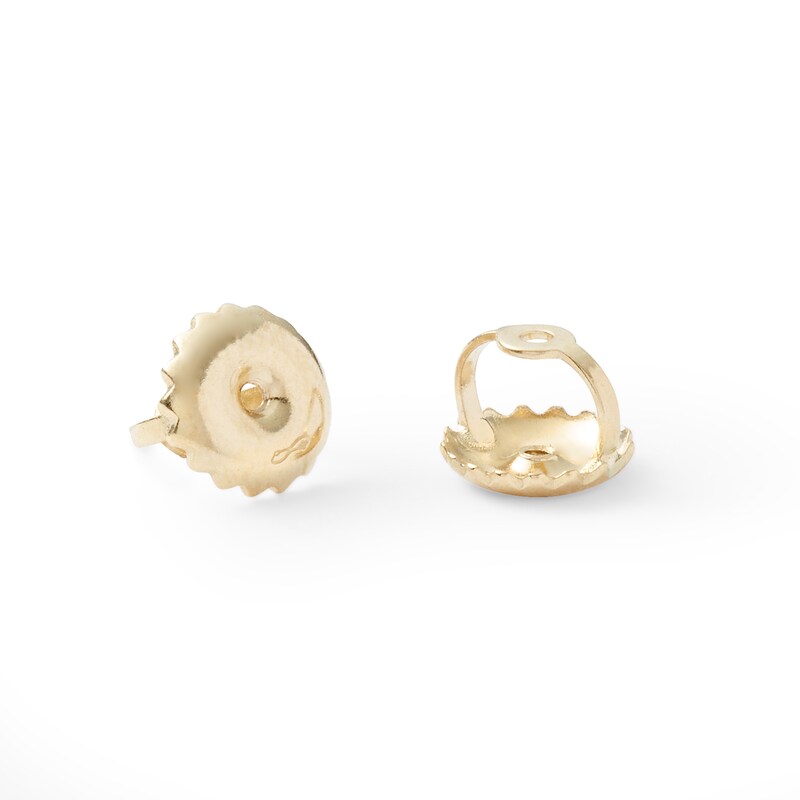 10K Solid Gold 3/4 CT. T.W. Diamond Frame Large Crown Studs