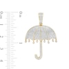 Thumbnail Image 1 of 1/4 CT. T.W. Diamond Dripping Rain Umbrella Necklace Charm in 10K Gold