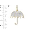 Thumbnail Image 1 of 1/4 CT. T.W. Diamond Dripping Rain Umbrella Necklace Charm in 10K Gold