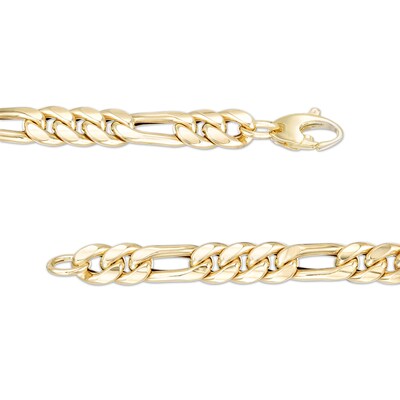 Made in Italy 6mm Hollow Figaro Chain Bracelet in 10K Gold – 8.5"