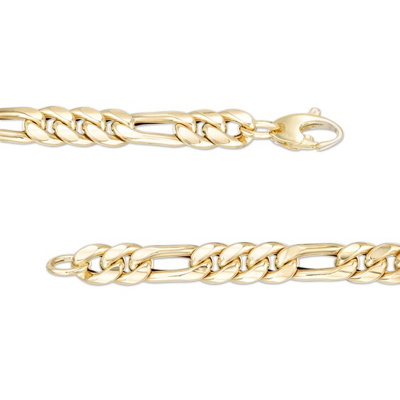 Made in Italy 6mm Hollow Figaro Chain Bracelet in 10K Gold – 8.5"