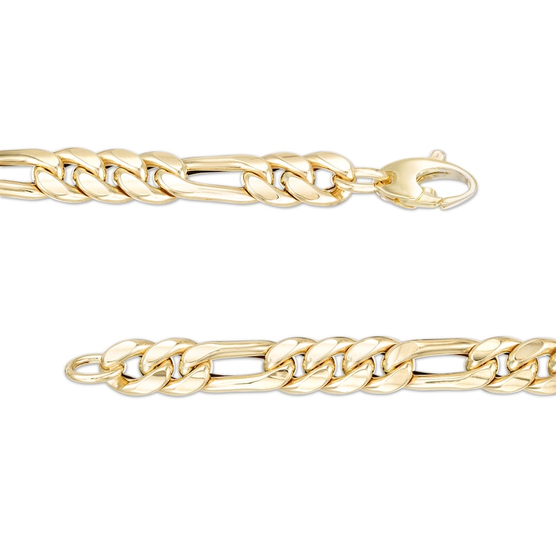 Made in Italy 6mm Hollow Figaro Chain Bracelet in 10K Gold – 8.5"