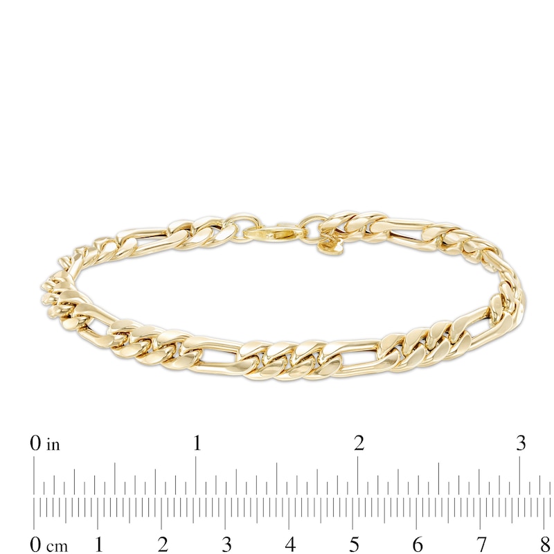 Made in Italy 6mm Hollow Figaro Chain Bracelet in 10K Gold – 8.5"