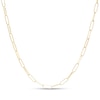 Thumbnail Image 1 of Made in Italy Solid Paper Clip Link Chain Necklace in 10K Gold – 20"