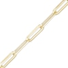 Thumbnail Image 1 of Made in Italy 5.5mm Paper Clip Link Chain Bracelet in 10K Hollow Gold – 7.5"