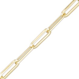 Made in Italy 5.5mm Paper Clip Link Chain Bracelet in 10K Hollow Gold – 7.5&quot;