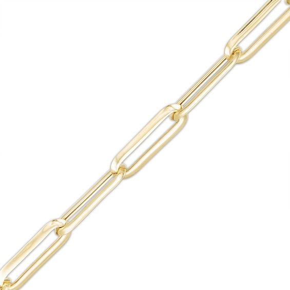 Made in Italy 5.5mm Paper Clip Link Chain Bracelet in 10K Hollow Gold â 7.5"
