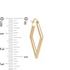 Hollow 28mm Square Hoop Earrings in 10K Gold