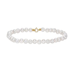 4.5-5mm Freshwater Cultured Pearl Strand Bracelet with 10K Gold Clasp