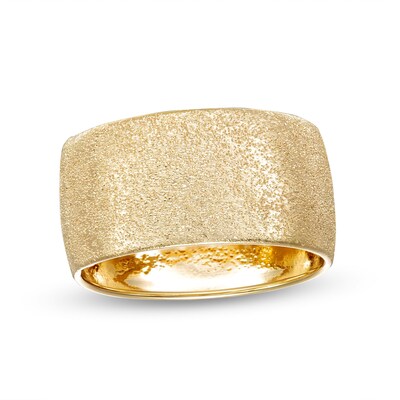 Made in Italy 10.5mm Satin Shimmer Band in 10K Gold - Size 7