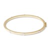 Thumbnail Image 1 of Made in Italy Nail Station Bangle in 10K Two-Tone Gold Tube