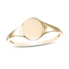 Thumbnail Image 1 of Oval Signet Ring in 10K Gold - Size 7