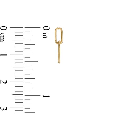 Paper Clip Drop Earrings in 10K Gold