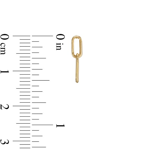 Paper Clip Drop Earrings in 10K Gold
