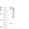 Thumbnail Image 2 of Graduated Cubic Zirconia Hoop Earrings in 10K Gold