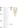 Thumbnail Image 2 of Cubic Zirconia Triangle Drop Earrings in 10K Gold