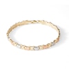 Thumbnail Image 0 of Diamond-Cut Hearts Stampato Bracelet in 10K Hollow Tri-Tone Gold - 7.25"