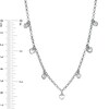 Made in Italy Cubic Zirconia Hearts Station Necklace in Sterling Silver