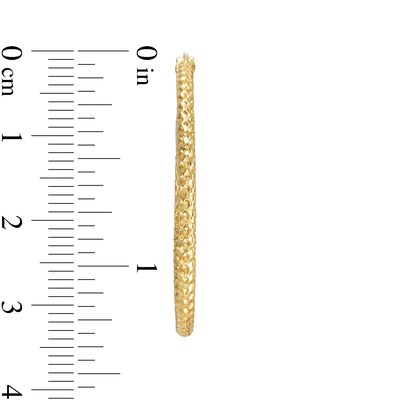 Made in Italy Hollow 30mm Textured Hoop Earrings in 10K Gold