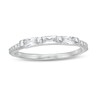 Emerald-Cut Cubic Zirconia Stackable Ring in Sterling Silver - Size 6