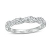 Thumbnail Image 0 of Cubic Zirconia Double Row Braid Ring in Sterling Silver - Size 6