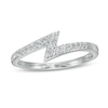 Thumbnail Image 0 of Cubic Zirconia Lightning Bolt Ring in Sterling Silver - Size 6