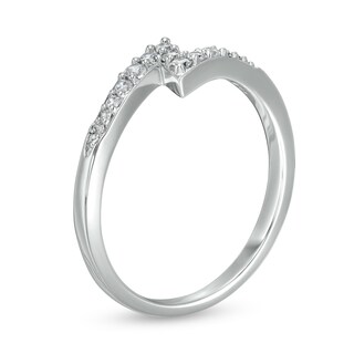 Cubic Zirconia Lightning Bolt Ring in Sterling Silver - Size 6