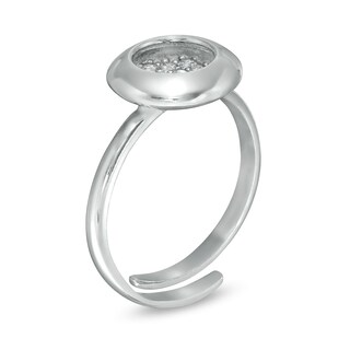 Made in Italy Cubic Zirconia Cluster Adjustable Ring in Sterling Silver
