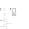 Thumbnail Image 2 of Cubic Zirconia Lock Stud Earrings in Sterling Silver