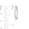 20mm Diamond-Cut Flower Profile Hoop Earrings in Sterling Silver