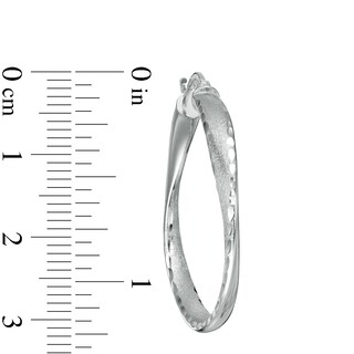Made in Italy 30mm Diamond-Cut Twist Hoop Earrings in Sterling Silver