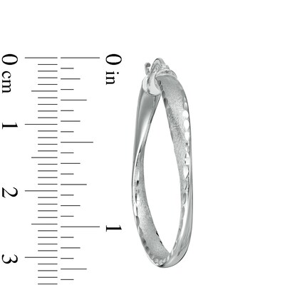 Made in Italy 30mm Diamond-Cut Twist Hoop Earrings in Sterling Silver