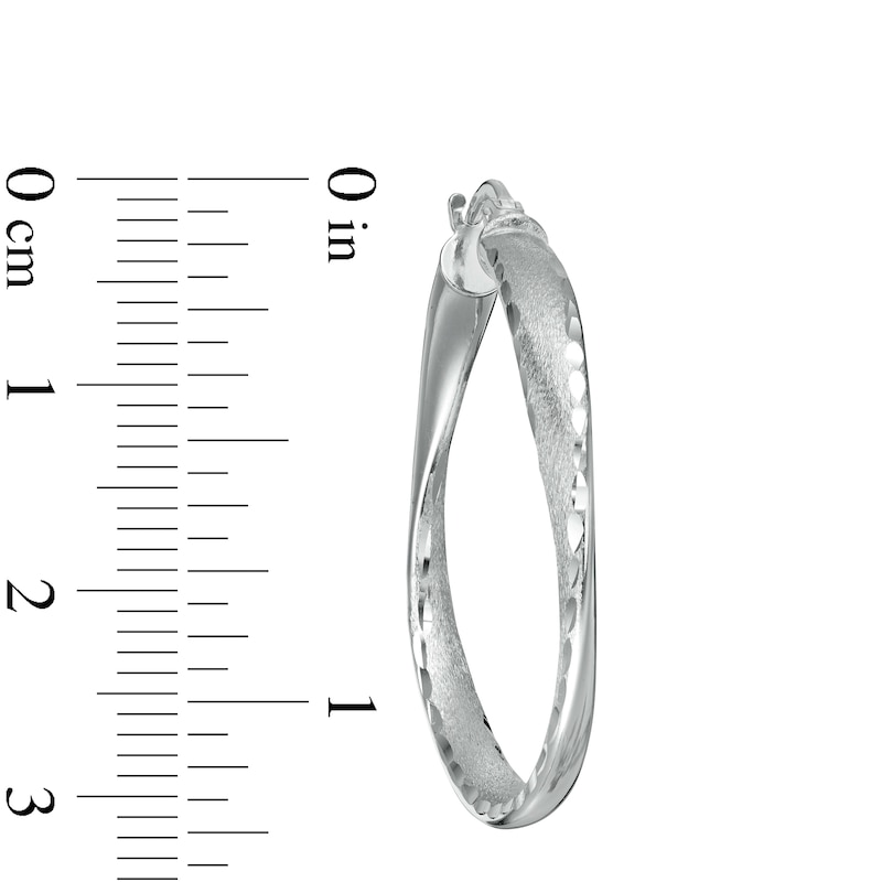 Made in Italy 30mm Diamond-Cut Twist Hoop Earrings in Sterling Silver