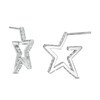 Thumbnail Image 0 of Cubic Zirconia Open Star Profile Drop Earrings in Sterling Silver